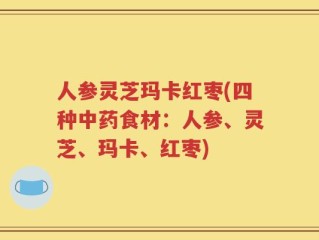 人参灵芝玛卡红枣(四种中药食材：人参、灵芝、玛卡、红枣)