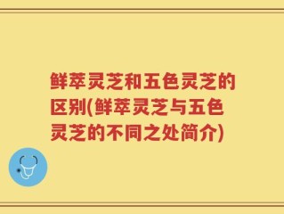 鲜萃灵芝和五色灵芝的区别(鲜萃灵芝与五色灵芝的不同之处简介)