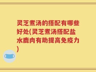 灵芝煮汤的搭配有哪些好处(灵芝煮汤搭配盐水鹿肉有助提高免疫力)