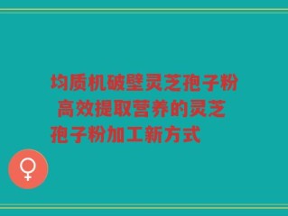 均质机破壁灵芝孢子粉 高效提取营养的灵芝孢子粉加工新方式