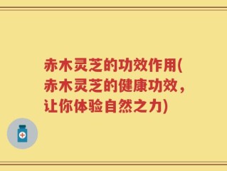 赤木灵芝的功效作用(赤木灵芝的健康功效，让你体验自然之力)