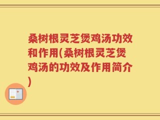 桑树根灵芝煲鸡汤功效和作用(桑树根灵芝煲鸡汤的功效及作用简介)
