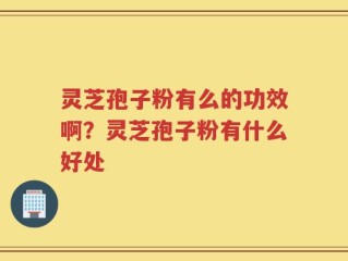 灵芝孢子粉有么的功效啊？灵芝孢子粉有什么好处
