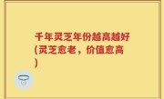 千年灵芝年份越高越好(灵芝愈老，价值愈高)