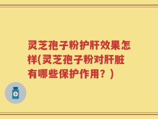 灵芝孢子粉护肝效果怎样(灵芝孢子粉对肝脏有哪些保护作用？)
