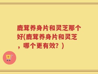 鹿茸养身片和灵芝那个好(鹿茸养身片和灵芝，哪个更有效？)