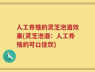 人工养殖的灵芝泡酒效果(灵芝泡酒：人工养殖的可口佳饮)