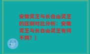 安徽灵芝与长白山灵芝的区别对比分析：安徽灵芝与长白山灵芝有何不同？)