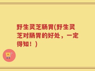野生灵芝肠胃(野生灵芝对肠胃的好处，一定得知！)