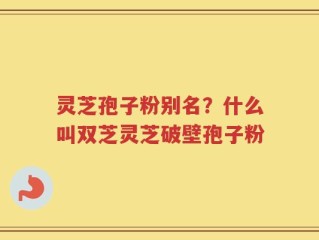 灵芝孢子粉别名？什么叫双芝灵芝破壁孢子粉