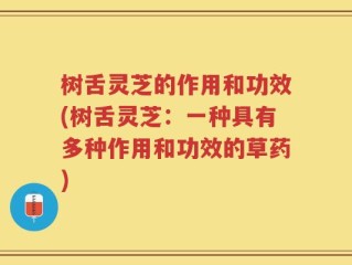 树舌灵芝的作用和功效(树舌灵芝：一种具有多种作用和功效的草药)