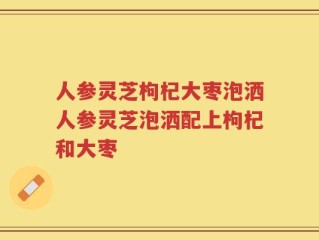人参灵芝枸杞大枣泡洒人参灵芝泡洒配上枸杞和大枣