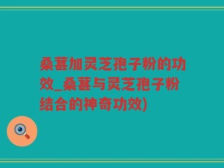 桑葚加灵芝孢子粉的功效_桑葚与灵芝孢子粉结合的神奇功效)