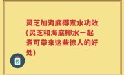 灵芝加海底椰煮水功效(灵芝和海底椰水一起煮可带来这些惊人的好处)
