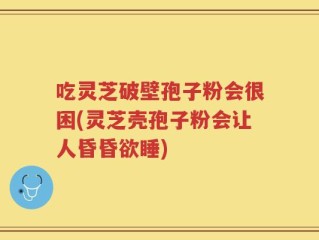 吃灵芝破壁孢子粉会很困(灵芝壳孢子粉会让人昏昏欲睡)