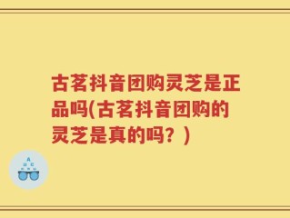 古茗抖音团购灵芝是正品吗(古茗抖音团购的灵芝是真的吗？)