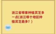 浙江省哪里种植灵芝多一点(浙江哪个地区种植灵芝最多？)