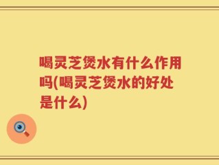 喝灵芝煲水有什么作用吗(喝灵芝煲水的好处是什么)