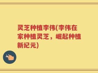 灵芝种植李伟(李伟在家种植灵芝，崛起种植新纪元)