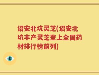 诏安北坑灵芝(诏安北坑丰产灵芝登上全国药材排行榜前列)