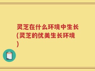 灵芝在什么环境中生长(灵芝的优美生长环境)