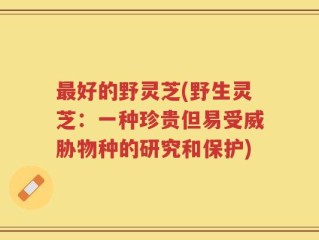 最好的野灵芝(野生灵芝：一种珍贵但易受威胁物种的研究和保护)