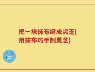 把一块抹布缝成灵芝(用抹布巧手制灵芝)
