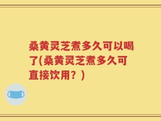 桑黄灵芝煮多久可以喝了(桑黄灵芝煮多久可直接饮用？)
