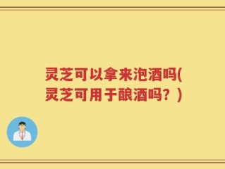 灵芝可以拿来泡酒吗(灵芝可用于酿酒吗？)