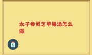 太子参灵芝苹果汤怎么做