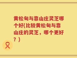 黄松甸与靠山庄灵芝哪个好(比较黄松甸与靠山庄的灵芝，哪个更好？)
