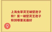 上海虫草灵芝破壁孢子粉？紫一破壁灵芝孢子粉到哪里买最好