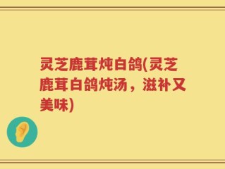 灵芝鹿茸炖白鸽(灵芝鹿茸白鸽炖汤，滋补又美味)