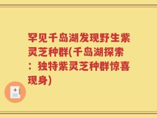 罕见千岛湖发现野生紫灵芝种群(千岛湖探索：独特紫灵芝种群惊喜现身)
