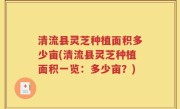 清流县灵芝种植面积多少亩(清流县灵芝种植面积一览：多少亩？)