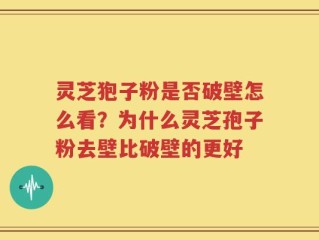 灵芝狍子粉是否破壁怎么看？为什么灵芝孢子粉去壁比破壁的更好