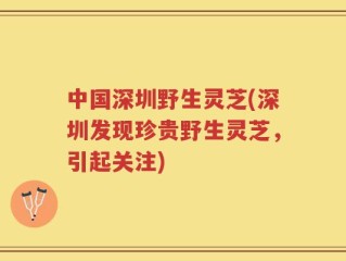 中国深圳野生灵芝(深圳发现珍贵野生灵芝，引起关注)