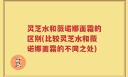 灵芝水和薇诺娜面霜的区别(比较灵芝水和薇诺娜面霜的不同之处)