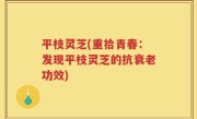 平枝灵芝(重拾青春：发现平枝灵芝的抗衰老功效)