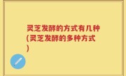 灵芝发酵的方式有几种(灵芝发酵的多种方式)