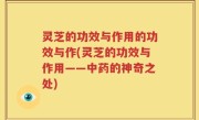 灵芝的功效与作用的功效与作(灵芝的功效与作用——中药的神奇之处)