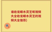 谁收龙眼木灵芝呢视频大全收龙眼木灵芝的视频大全推荐)