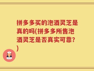 拼多多买的泡酒灵芝是真的吗(拼多多所售泡酒灵芝是否真实可靠？)