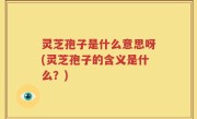 灵芝孢子是什么意思呀(灵芝孢子的含义是什么？)