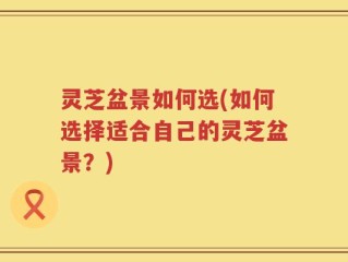 灵芝盆景如何选(如何选择适合自己的灵芝盆景？)