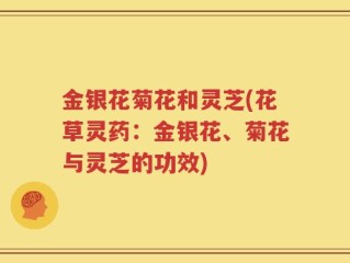 金银花菊花和灵芝(花草灵药：金银花、菊花与灵芝的功效)
