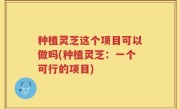 种植灵芝这个项目可以做吗(种植灵芝：一个可行的项目)