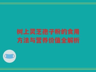 树上灵芝孢子粉的食用方法与营养价值全解析