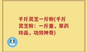 千斤灵芝一斤粉(千斤灵芝粉：一斤重，草药珍品，功效神奇)