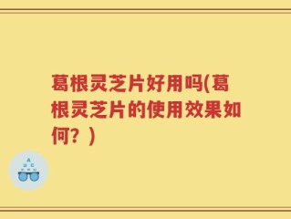 葛根灵芝片好用吗(葛根灵芝片的使用效果如何？)